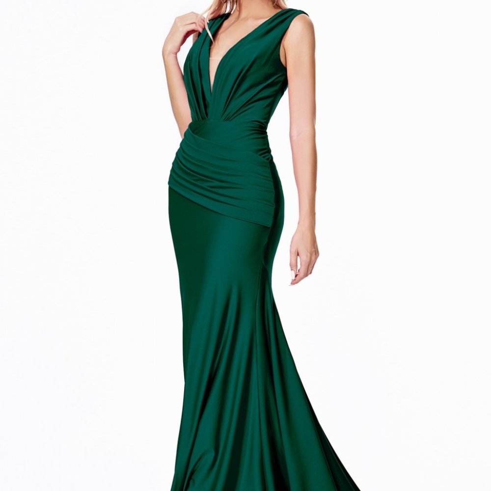 V-Neck Sleeveless Mermaid Shape Dress CD912